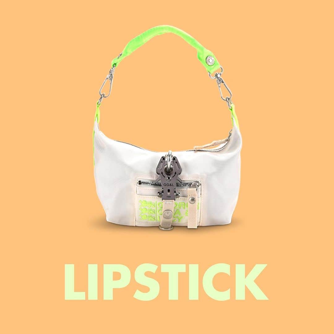 ジョージジーナ&ルーシーのインスタグラム：「NEW COLLECTION COMING SOON   LIPSTICK & CONDOMS in lima y leche  #georgeginalucy #ggl #colorisbag」