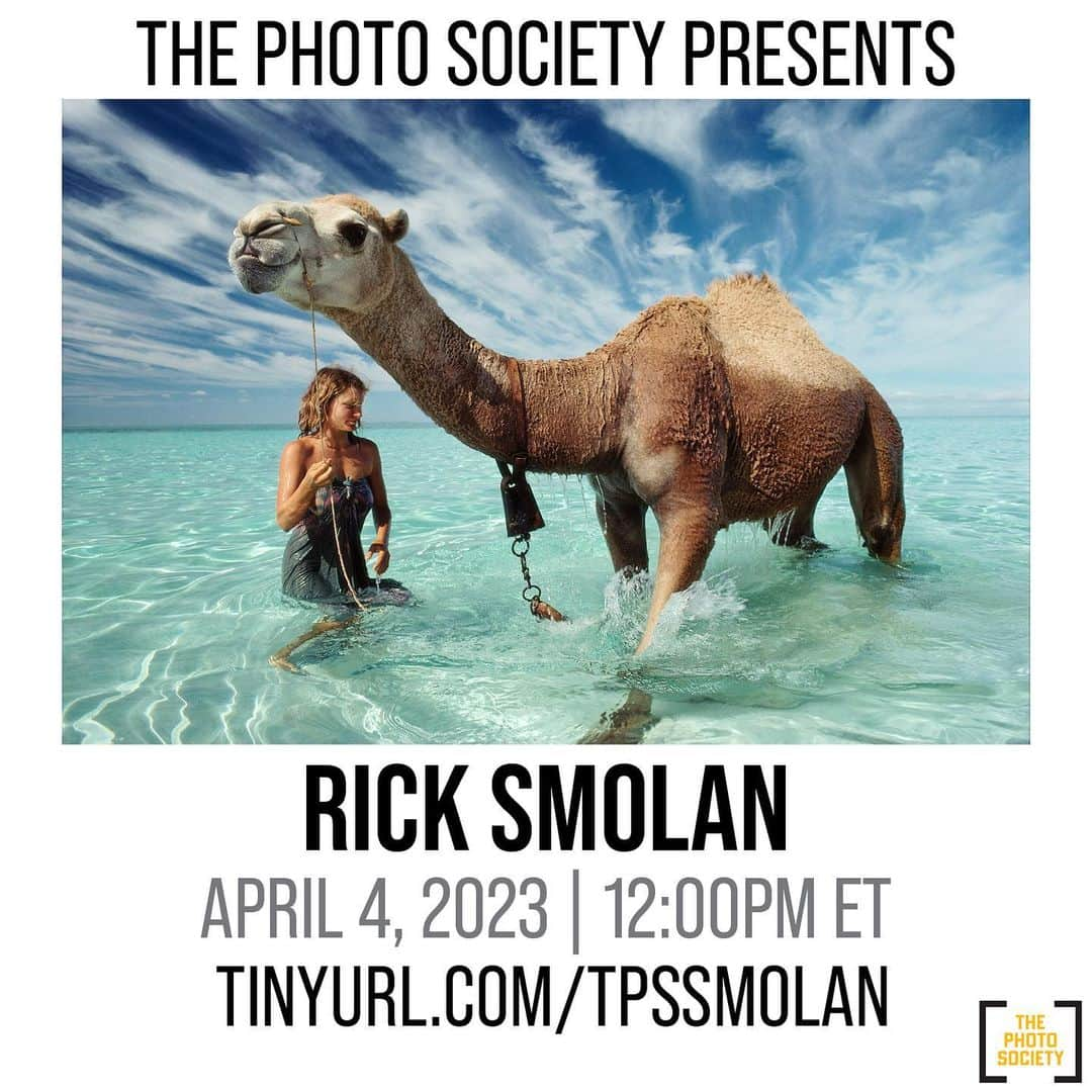 thephotosocietyのインスタグラム：「LINK IN BIO - Join us for @ThePhotoSociety Presents @RickSmolan on April 4, 2023 at 12:00PM ET. This event is free and open to the public. Please feel free to share the link https://tinyurl.com/tpssmolan  Rick Smolan, CEO of Against All Odds Productions is a @NYTimes #1 best-selling author with more than five million copies of his books in print.  A former Time, Life, and @NatGeo photographer, Smolan is best known as the co-creator of the "Day in the Life" book series. Oprah Winfrey featured his AMERICA 24/7 book on her “Favorite Things” TV program and Fortune magazine describes Smolan's company, Against All Odds as “One of the 25 Coolest Companies in America.”  His book THE GOOD FIGHT: AMERICA'S ONGOING STRUGGLE FOR JUSTICE, co-authored with Jennifer Erwitt, is a powerful reminder of how much progress America has made over the past 100 years against hatred, bigotry, racism, misogyny, homophobia and injustice.  The book has won numerous awards including The Independent Book Publishers “Freedom Fighter” Award and Ben Franklin Association awards for “History" and “Politics and Current Events”. People Magazine chose it as one of the "10 Best Books of the Year".   The Oscar-winning team behind "THE KINGS SPEECH” produced “TRACKS”, based on Smolan’s National Geographic cover story about 27-year-old Robyn Davidson's 1,700 mile solo trek across the Australian Outback. In the movie Smolan was portrayed by Adam Driver.  His TED talk "Natasha's Story: An American Homecoming" has been watched by more than a million people.  In May 2023 Smolan will be awarded the "Ellis Island Medal of Honor” an annual award presented to individuals who "embody the spirit of America in their celebration of patriotism, tolerance, brotherhood and diversity.” Previous recipients include William J. Clinton, Eric Schmidt; John Sculley; Indra Nooyi; Elie Wiesel; Muhammad Ali; and Rosa Parks.  The talk will be followed with a Question-and-Answer session moderated by TPS Communications Director @AlexSnyderPhoto.  This event is free and open to the public. Please share the link https://tinyurl.com/tpssmolan.  #photojournalism #documentaryphotography」