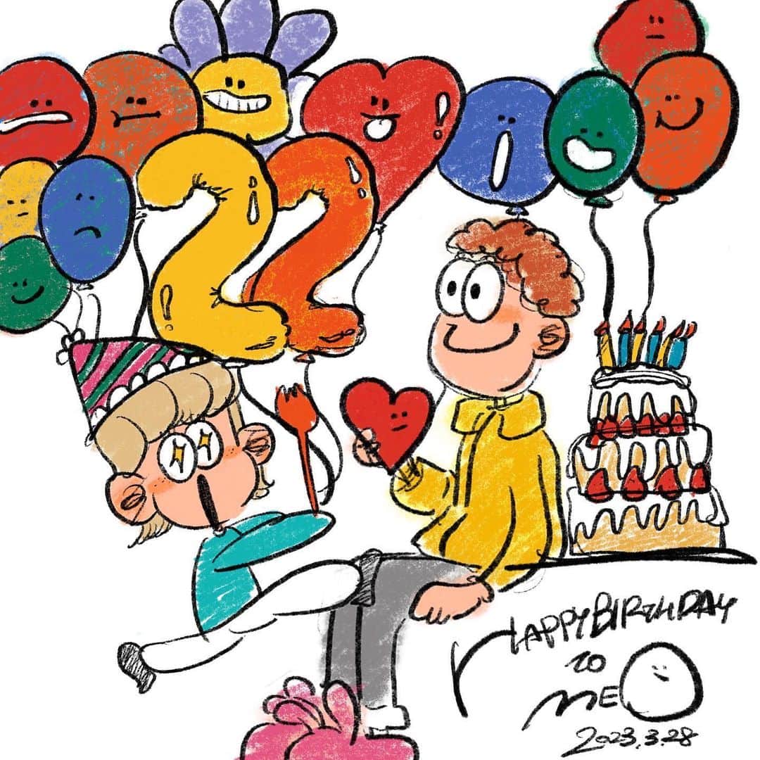 Pirakoのインスタグラム：「HBD to Me:) Thank you for your lovely message💌  周りの方々や応援してくださる方々からの 沢山の愛や支えのおかげで すくすくぷくぷく成長できています🎈 本当にいつもありがとう幸せ者だ🥲  これからも沢山可愛いを届けられますように🫶 22歳ガンバレ！！！」