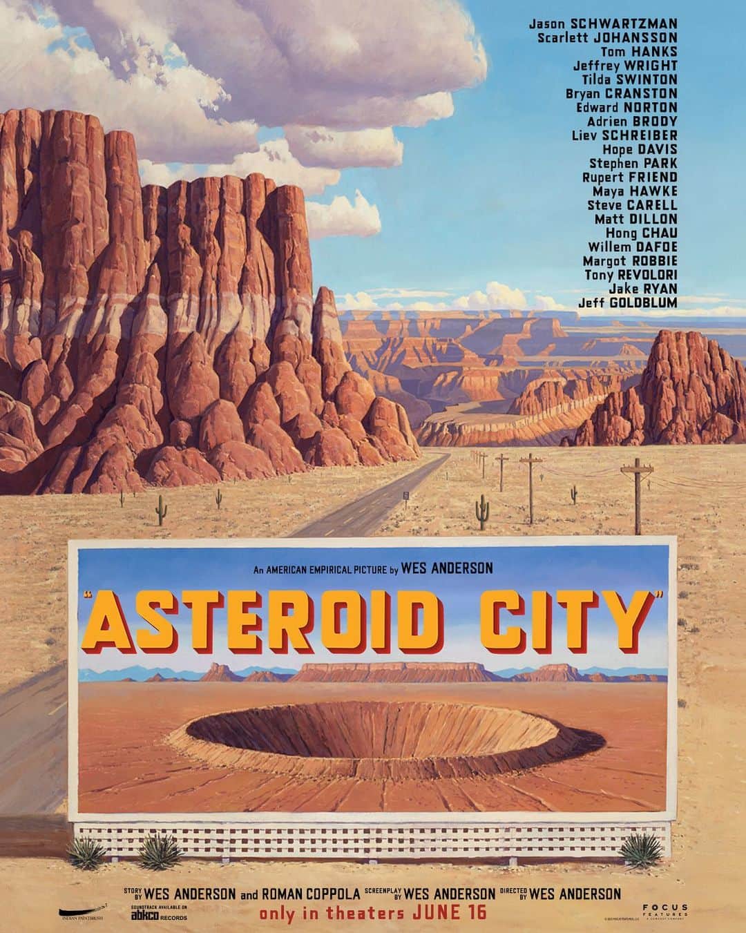 エイドリアン・ブロディのインスタグラム：「Our story begins in a fictional American desert town circa 1955. ASTEROID CITY trailer tomorrow.」