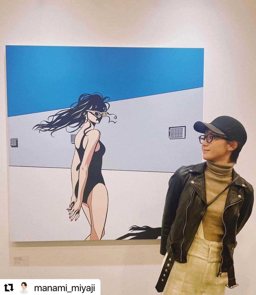 江口寿史のインスタグラム：「面識はございませんが、フジテレビアナウンサーの宮司愛海さん。ありがとうございました。  #Repost @manami_miyaji with @use.repost ・・・ 🌤🏝👙 #江口寿史 #eguchihisashi  #東京彼女」