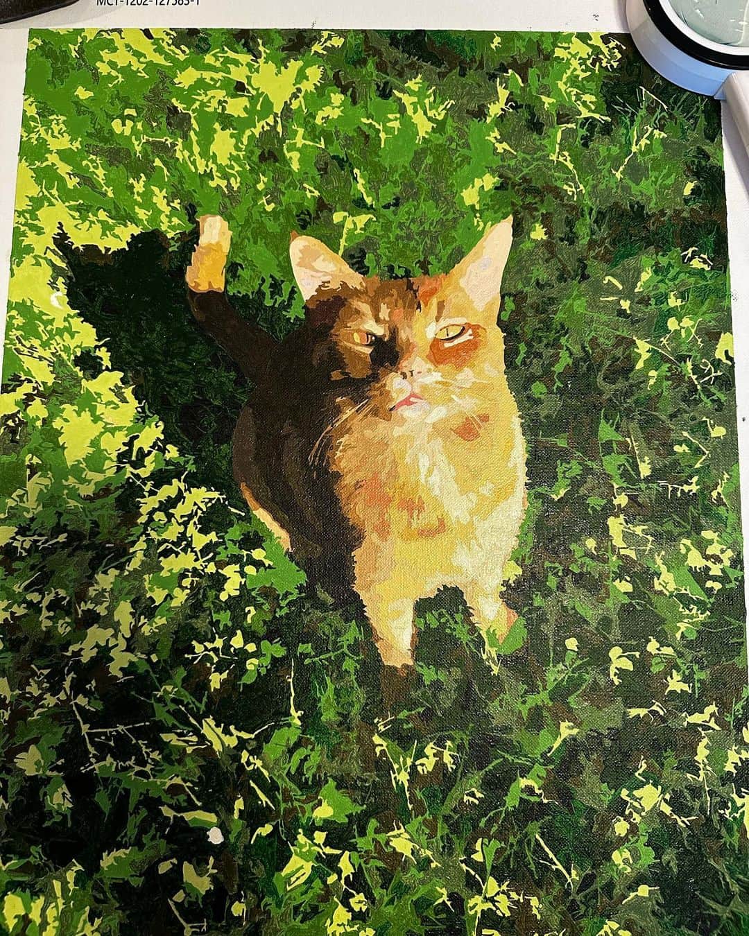 のインスタグラム：「Finished a Snorri paint by number ❤️ I love this nice boy so much.」