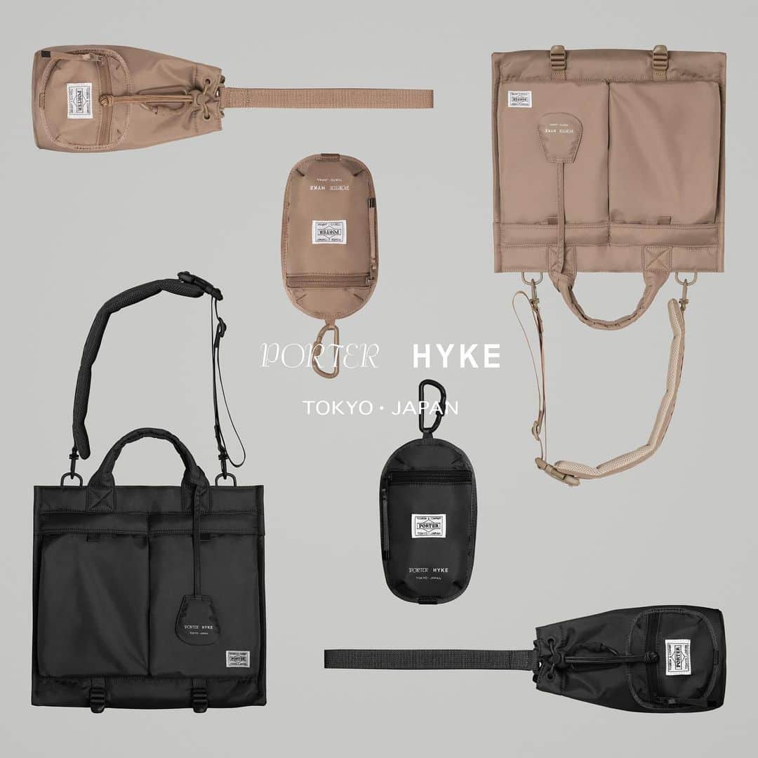 HYKEさんのインスタグラム写真 - (HYKEInstagram)「HYKE WEBSITE内にPORTER×HYKEの特設ページを公開いたしましたので是非ご覧ください。 https://hyke.jp/pages/porter-hyke - "PORTER × HYKE" SS 2023 COLLECTION 先行発売日：2023年4月19日水曜日 発売日：2023年4月28日金曜日  販売方法の詳細は、後日改めてご案内いたします。 - Pre-Launch Date: April 19th, 2023 Launch Date: April 28th, 2023 More details will be announced later. - #porterhyke #porter #hyke #isetanshinjuku」3月29日 12時02分 - hyke_official