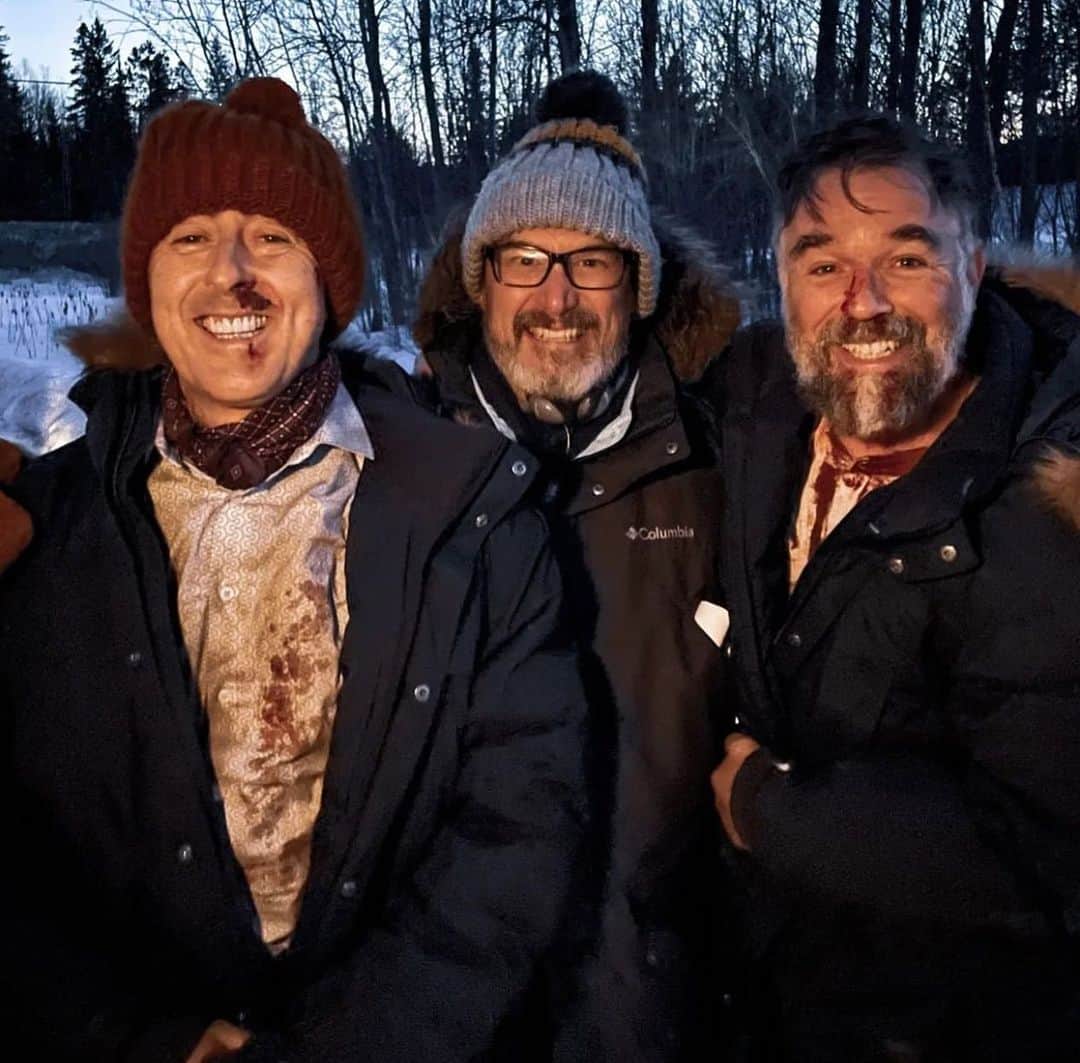 アラン・カミングのインスタグラム：「Sometimes I get a script and I think ‘ok,  I see why they want me to do this, I can make this better’. When I read Drive Back Home, the movie written and directed by @mclowater that I wrapped last Friday in Canada, the first thing I thought was ‘I hope I don’t f@ck this up’. Thank you to everyone in North Bay and Mattawa and the valiant cast and crew who braved the Ontario winter and made, hopefully, a film as good as the  beautiful script.」