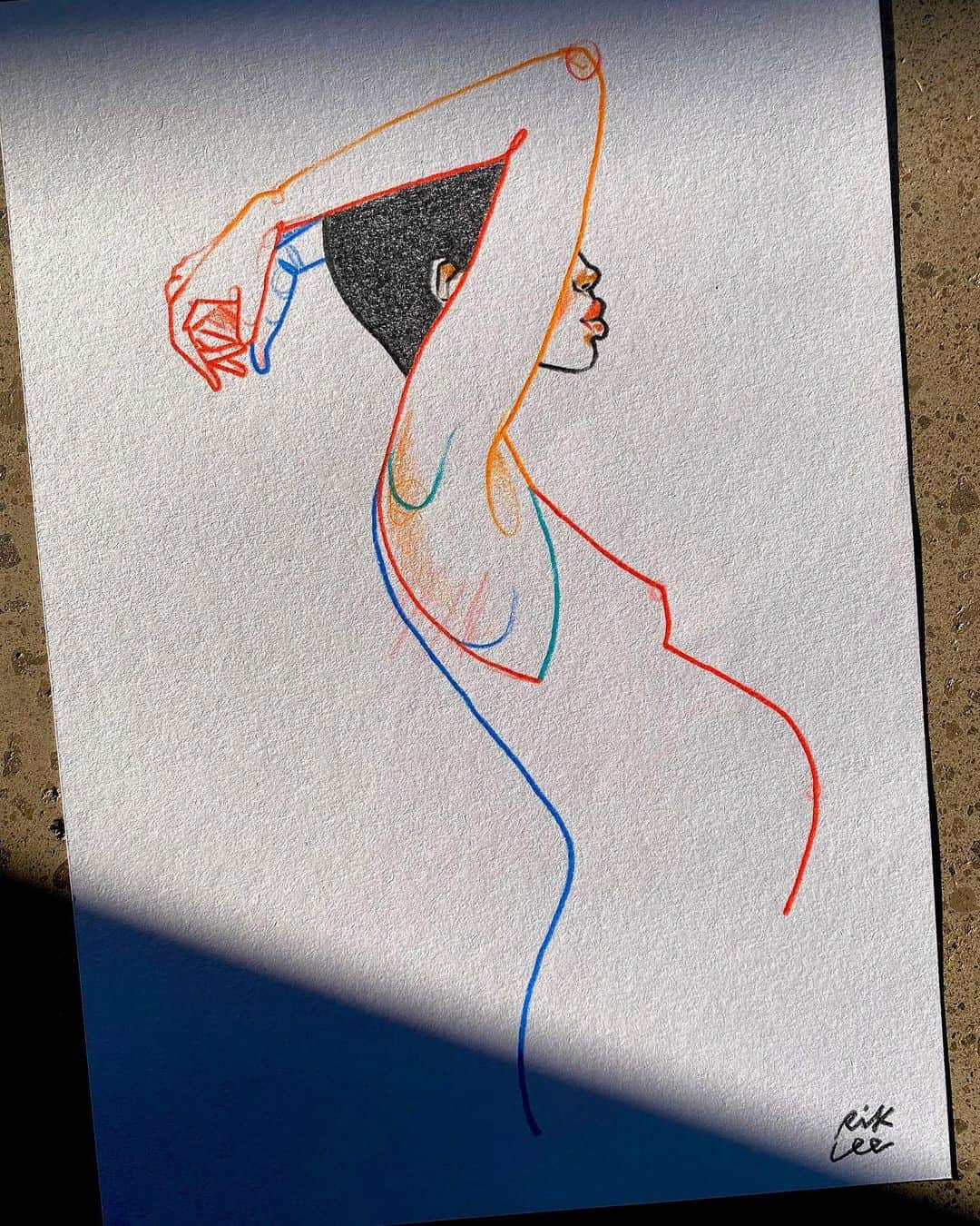 Rik Leeのインスタグラム：「One last multi coloured study (on another sunny day - hopefully not the last) 😅☀️」