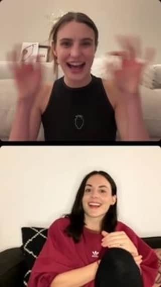 Macarena Achagaのインスタグラム：「Hablamos de todoooo y honramos nuestros estrenos en @vixplus La Pelotaris & Travesuras de La Niña Mala ♥️ no dejen de hacer maratón 💫 @zuriavvega & @macabeso」