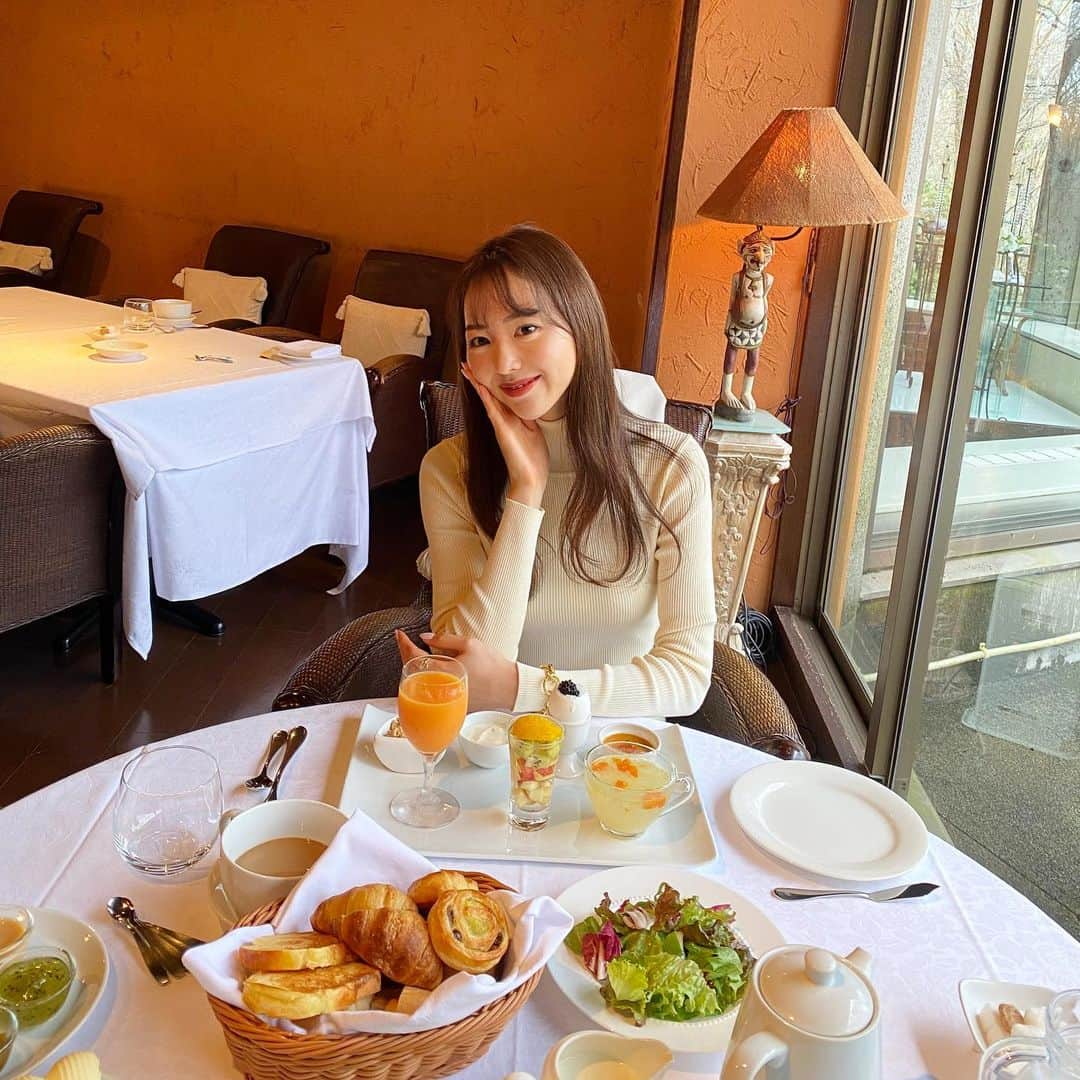 加藤桃子のインスタグラム：「🥐🥗☕️  #breakfast  #hello #trip #travel」