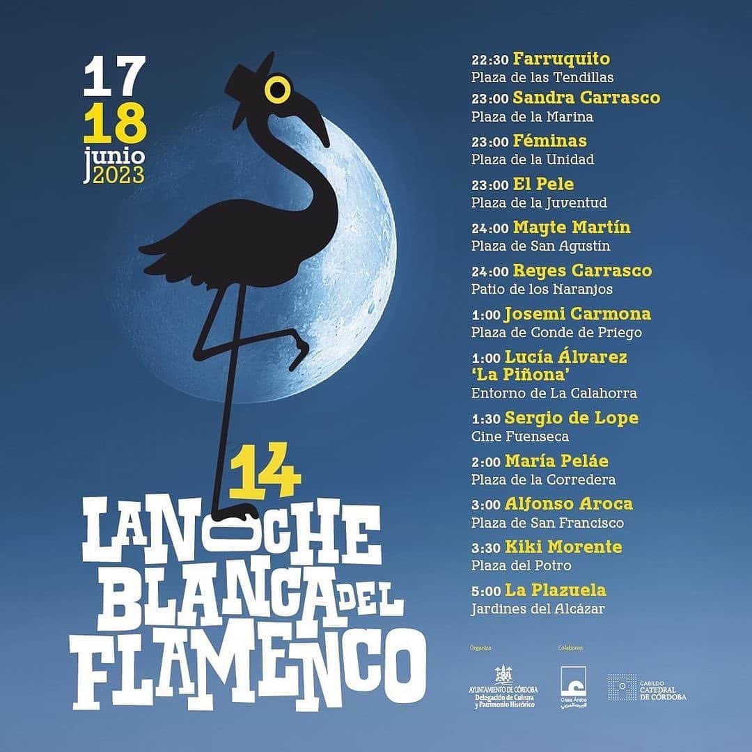 DeFlamenco.comのインスタグラム：「Por que la noche, la noche de Córdoba, del 17 al 18 de junio es blanca.」