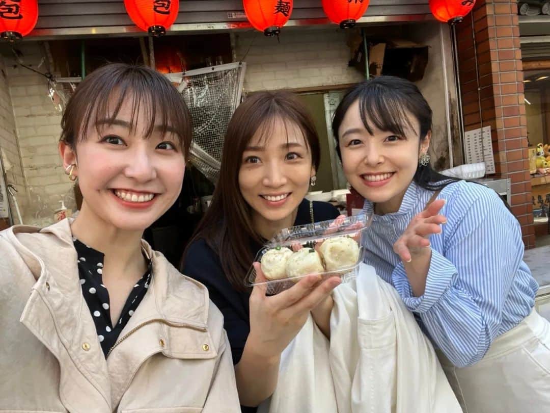 米澤かおりのインスタグラム：「. 食べて飲んでしゃべって笑って とにかく楽しかった日🤍  #Oha4 #おはよん #仲間  #内田敦子 さん #杉原凜 ちゃん #セントフォース #アナウンサー  凜ちゃんはあす30日が おはよんの出演最終日なのです😢」