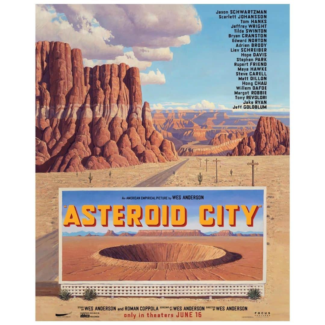 マット・ディロンのインスタグラム：「Our story begins in a fictional American desert town circa 1955. ASTEROID CITY trailer tomorrow.」