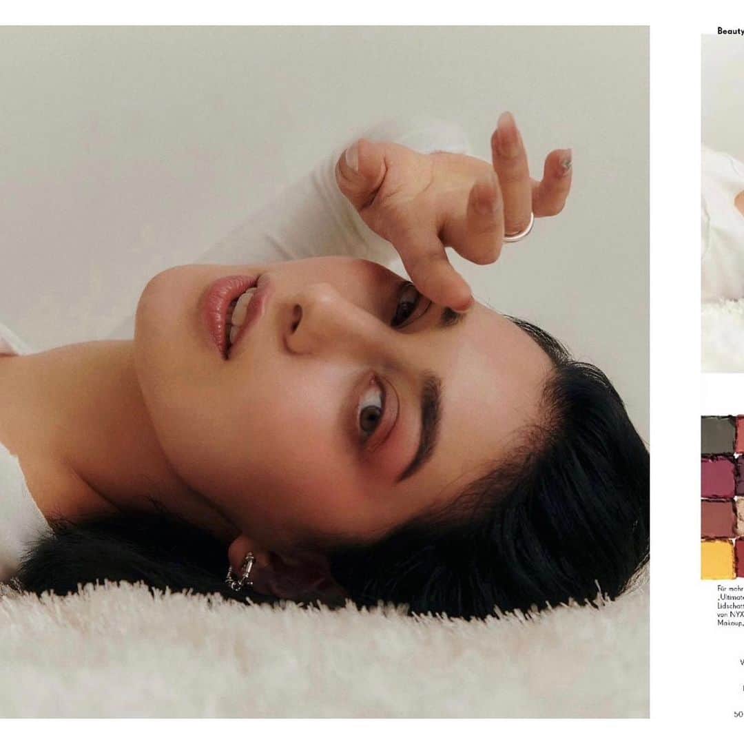 NINA PARKのインスタグラム：「Check out my make-up tips on @elifmusic in @emotionmagazin #96🤘__________________________________________ @emotionmagazin @sharonnaba @betty.brenn II #Photographer @rakutomakino 🇯🇵II#Styling @ha_nink II #MakeUp by Moi @ninaparkbeaute for @ballsaal_artist_mgmt used @nyxcosmetics @nyxcosmetics_de」