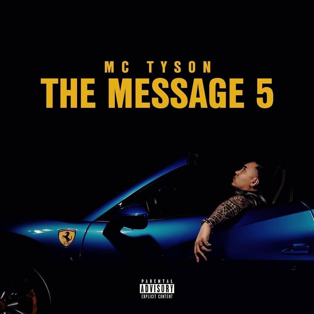 MC TYSONのインスタグラム：「“家族” ”仲間“ そして”ファンの皆“ へ  人生を懸けてこのアルバムを作りました。  俺の事を昔から知っている人とわかると思うけど、俺はホンマに何も無いただの住之江のふざけたクソガキでした。  でもこの音楽と出逢い、魅了され、人生を変えられました。 光も差し込まない真っ暗なトンネルでただひたすら真っ直ぐ進んで来た。  別に対してラップが上手いわけでもないし、歌も上手な訳でも無く、あるのは根拠の無い自信だけ。  俺が1番わかってるよ。  才能なんて無いって事は。  でもある時から“諦める事を諦めよう”と思った。 あれは確か長男が産まれた時だったかな。 このままじゃダメだって。 マイク一本で家族を養いたいって。  ”覚悟“ってヤツなのかな。  今、そこでくすぶってるヤツに言いたい。 こんな俺がここまで来れるんだぜ？ 人生てのは時に不思議な風が吹くもんなんだ。 綺麗事なしでお前が本当に向き合えるなら手繰り寄せる事だって出来る。  今作も全国のスーパースター達が２つ返事で俺のアルバムに客演参加してくれた。  本当に感謝しかない。  何かのきっかけでお前の耳元に届く事を祈ってる。  バカな男の夢物語を見届けてくれ。  最後まで読んでくれてありがとな。  MC TYSON  2023.4.12(水)配信リリース。 2023.4.5(水)〜予約開始。  THE MESSAGE 5  1.Coast to Coast-THE MESSAGE 5- 2.I Still 3.G’s Up feat.Watson 4.Caddy & Rari feat.Jin Dogg 5.Taking Over feat.guca owl&唾奇 6.WEST SIDE KANSAI feat.Eric.B.Jr 7.Fly Wit Me feat.Candee&KOWICHI 8.GANGSTA LOVE 9.大阪ベイブルース 10.Show me true love feat.AI&T-Pablow」