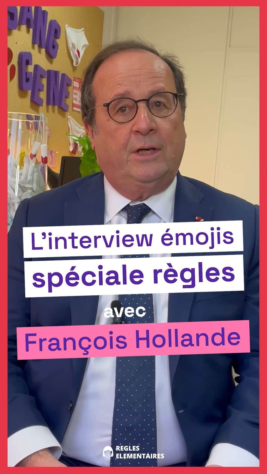 フランソワ・オランドのインスタグラム：「On a reçu le Président François Hollande pour parler de notre combat contre la précarité menstruelle ?! 🤯🩸  Oui oui, vous avez bien lu, l’ancien chef de l’état, est désormais président de la Fondation @lafrance.sengage , qui nous soutient et nous accompagne depuis 2021. 💪  Nous avons ainsi pu discuter avec lui des derniers chiffres de la précarité menstruelle, de l’annonce de la Première Ministre concernant le remboursement des protections réutilisables pour les moins de 25 ans, mais aussi de la charge mentale et financière que sont les règles et le meilleur pour la fin, notre super period emoji 😎  Un moment d’échange très intéressant qui nous pousse à continuer de lutter pour toutes les personnes qui n’ont pas les moyens de vivre leurs règles dignement 👊  Encore un grand merci à @fhollande et @lafrance.sengage pour leur accompagnement !」