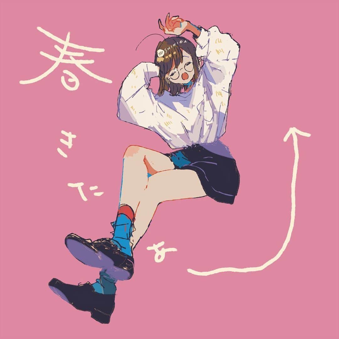 色田のインスタグラム：「ぽかぽか　嬉しいね  #illustration #art #イラスト #イラストレーター #イラストレーション #いらすとぐらむ」