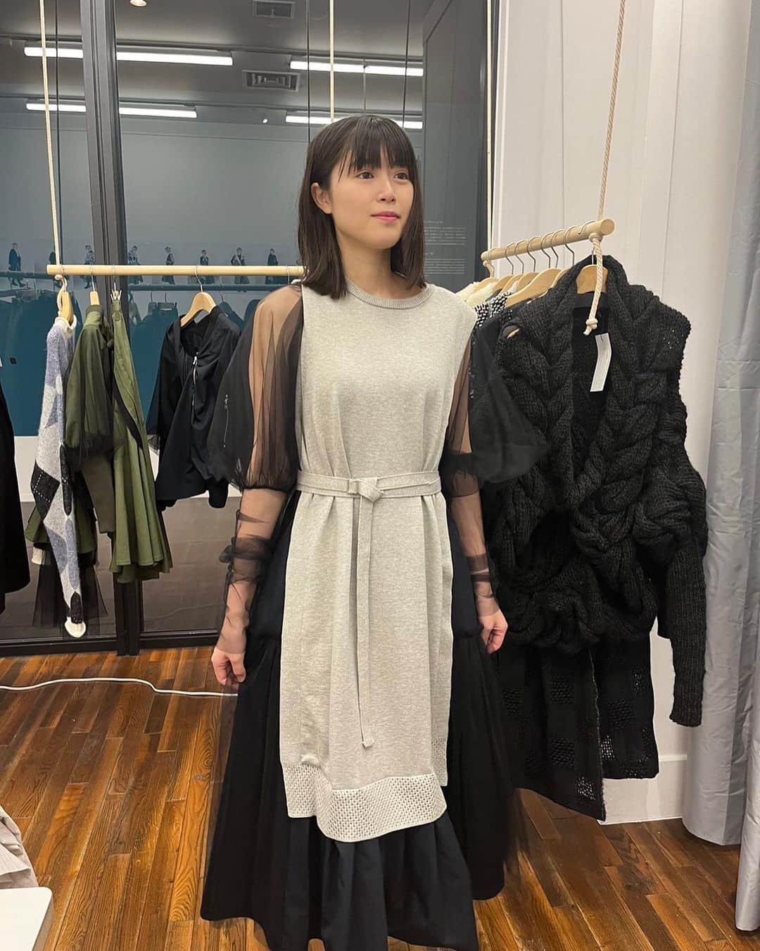北向珠夕さんのインスタグラム写真 - (北向珠夕Instagram)「@millanni さんの展示会へ  上品かつ他にないデザインで着るとテンションが上がるお洋服ばかりでした。  ありがとうございました🙇‍♀️」3月29日 20時30分 - kitamuki_miyu
