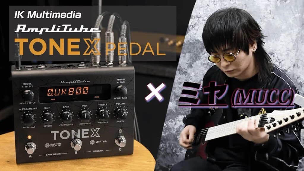 ミヤ のインスタグラム：「ヤングギターマガジン YouTubeチャンネルにてTONEX Pedal試奏動画公開！  https://www.youtube.com/watch?v=0jkgpP6eHeU   #MUCC25th #ヤングギター #tonex  #ikmultimedia #hapasguitars  #mucc #petitbrabancon」