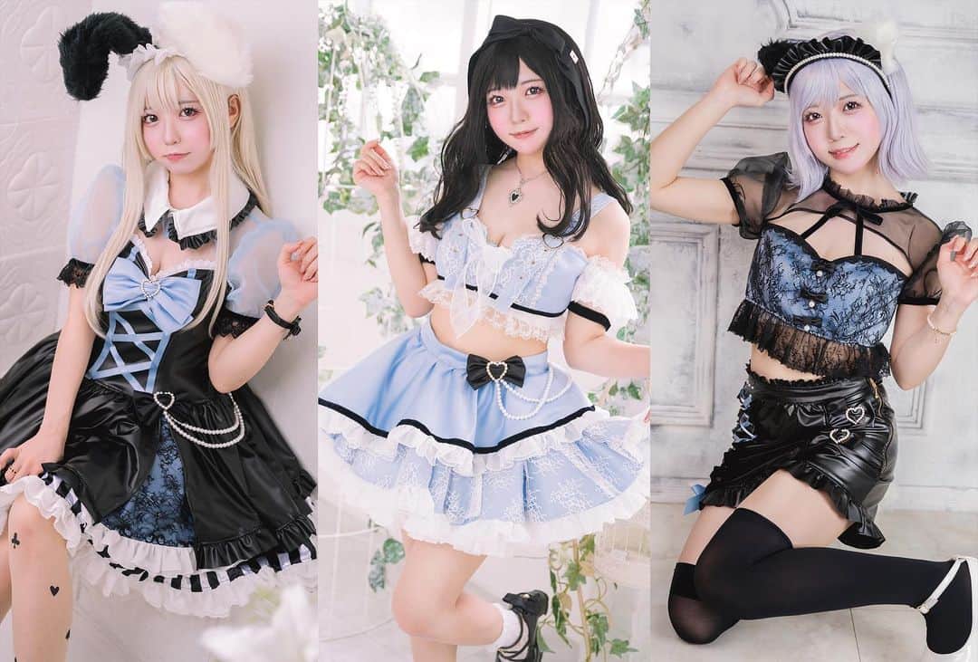 千夢のインスタグラム：「✧お知らせ✧ 鏡の国のアリス×地雷系のコンカフェParfait&Bar Lalice様( @laliceparfait )の制服をデザイン監修させて頂きました✨  Twitter▶︎ @ LaliceParfait  本来地雷系はピンク系ですが今回はアリスな水色をメインに地雷要素を盛り込んでいます💎 ミステリアスさを出すため細部をアシンメトリーにしているのもポイントです❤︎  そして！！！ 4/22(土)には、Lalice様でゲスト出勤させていただきます🎊 (18-23時などの予定) こちらのちむりんデザインのオリジナル制服を着てお給仕するので、ぜひぜひ予定空けて来ていただけると嬉しいです😭💞 こだわったデザインなので直接見に来てください🥹 コンカフェ行ったことない方もこの機にぜひ！ 続報楽しみにお待ちください📣  お店自体は4月初旬にオープンで、オープニングキャストを絶賛募集中らしいので、気になる方はぜひTwitterアカウントチェックしてくださいね💪💪  ちなみに2枚目はイラストレーターのROMI様のイラストです♡  #コンカフェ #歌舞伎町コンカフェ  #コンカフェキャスト #コンセプトカフェ  #コンカフェ巡り #コンカフェ求人  #メイド服 #メイド #メイドコスプレ  #地雷 #地雷女子  #地雷女 #地雷系  #地雷系女子 #量産型ヲタク  #量産型コーデ #量産型女子  #量産型  #cosplay #cosplayer #cosplays #cosplaying #cosplaygirl #cosplaymodel #cosplayersofinstagram #cosplaymakeup #model #kawaii」