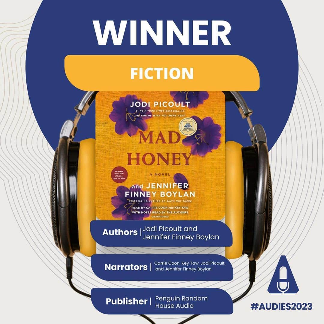 キャリー・クーンのインスタグラム：「We won! #Audies #BestFiction」