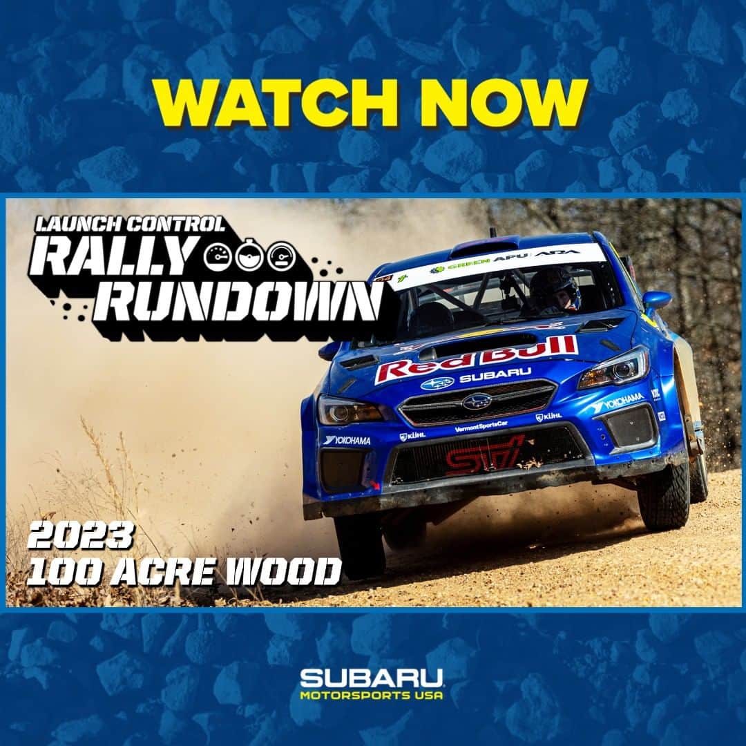 のインスタグラム：「🚨 Launch Control Rally Rundown: 100 Acre Wood is LIVE!  Watch now: Link in bio  #subaru #rally #motorsports #youtube #rallyrundown #launchcontrol」