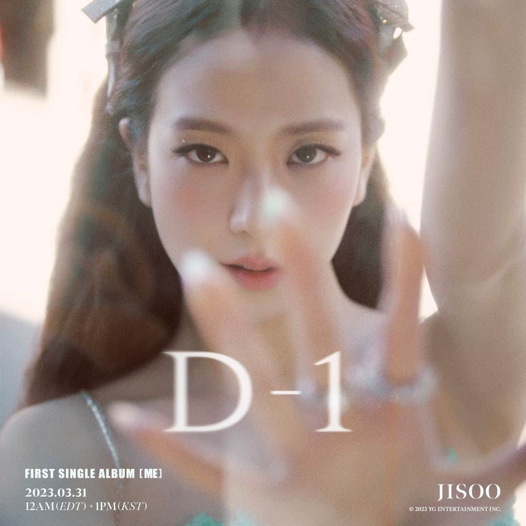 BLACKPINKさんのインスタグラム写真 - (BLACKPINKInstagram)「#JISOO #지수 #BLACKPINK #블랙핑크 #FIRSTSINGLEALBUM #ME #TITLE #꽃 #FLOWER #D_1 #20230331_12amEDT #20230331_1pmKST #RELEASE #YG」3月30日 0時00分 - blackpinkofficial