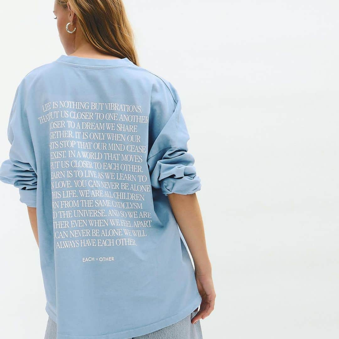 イーチ x アザーのインスタグラム：「LYRICAL LOVE.  Long Sleeves T-shirt / Spring Summer 23 Collection Poem by @lorellerayner   www.each-other.com」