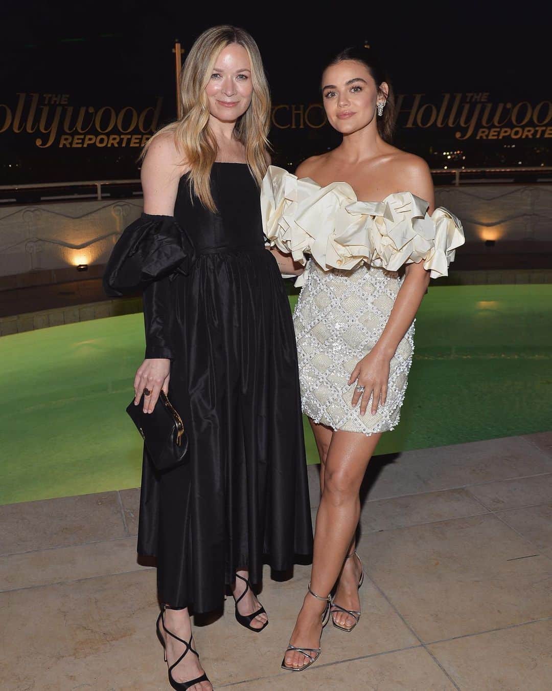 ルーシー・ヘイルのインスタグラム：「🤍celebrating my stylist, dear friend, & kindred spirit @erinwalshstyle last night for her much deserved Power Stylist award given by @hollywoodreporter & hosted by @jimmychoo. Erin, you shed your light and grace on everything you touch. I am inspired by your work, creativity, and passion but mainly how you show up in the world. You are a unicorn!! 🤍」