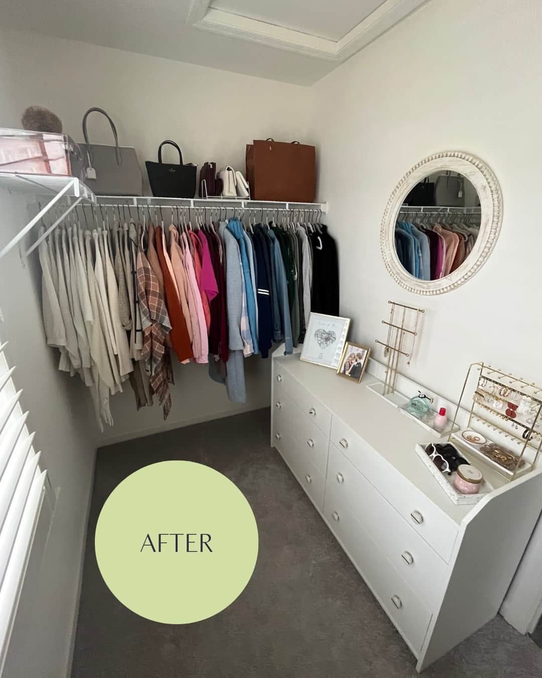 近藤麻理恵のインスタグラム：「What a joy-sparking transformation! 🫶 Before and after photos courtesy of @konmari.co Consultant @getsoorganized.」