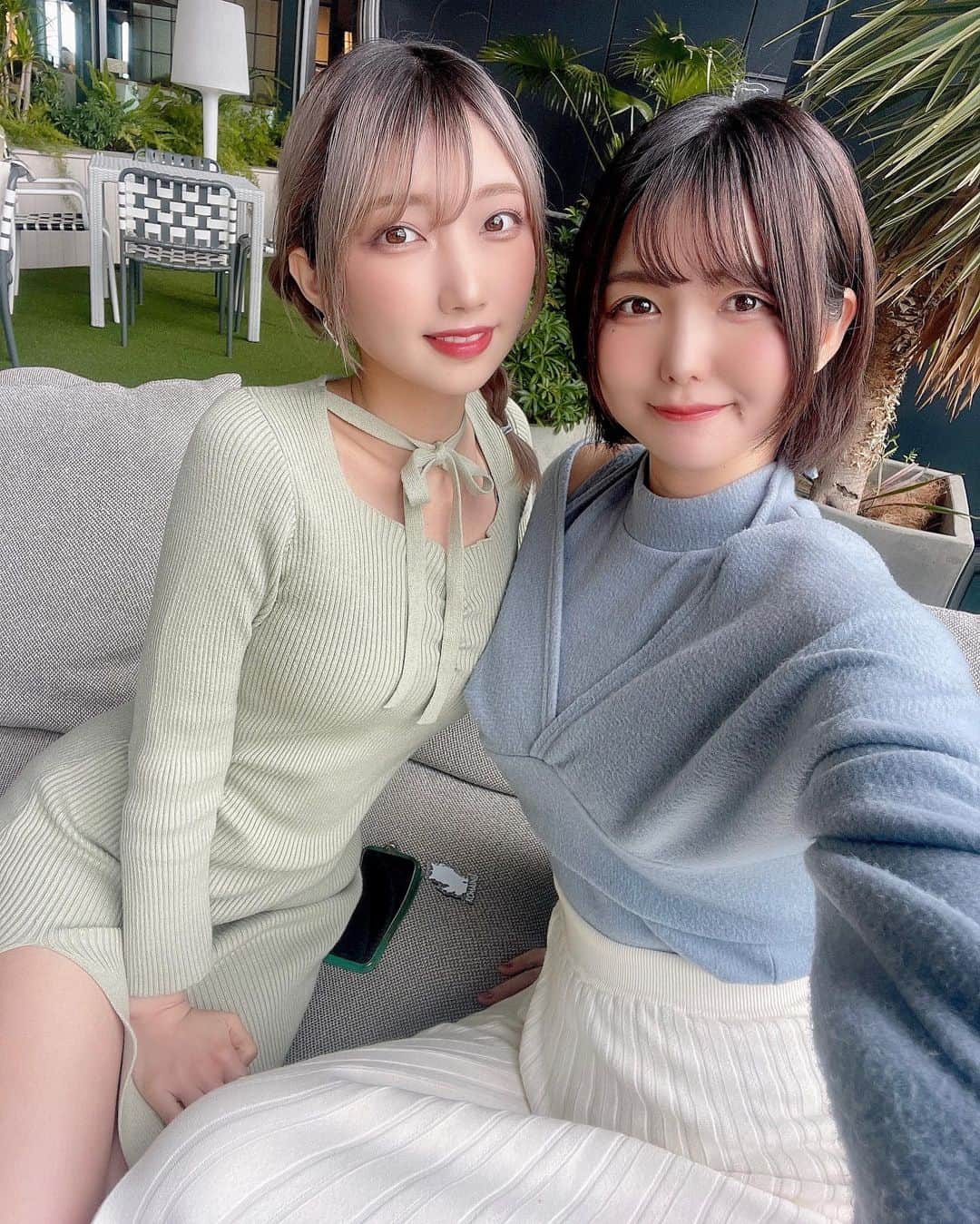 九条ねぎ あぴるのインスタグラム：「@meameachan  最近めあちゃんと仲良くなれて嬉しい💕 コスプレも一緒にしたい⸜(* ॑꒳ ॑* )⸝  ランチはヒカリエ11階にあるおしゃれレストランでしたよ💖  I recommend this restaurant for a meal in Shibuya, Tokyo🥰 @the_theatre_table   #グラビア　#モデル　#渋谷　#渋谷ランチ　#ヒカリエ　#女子会  #japan #shibuya #japanesefood #japanesegirl」