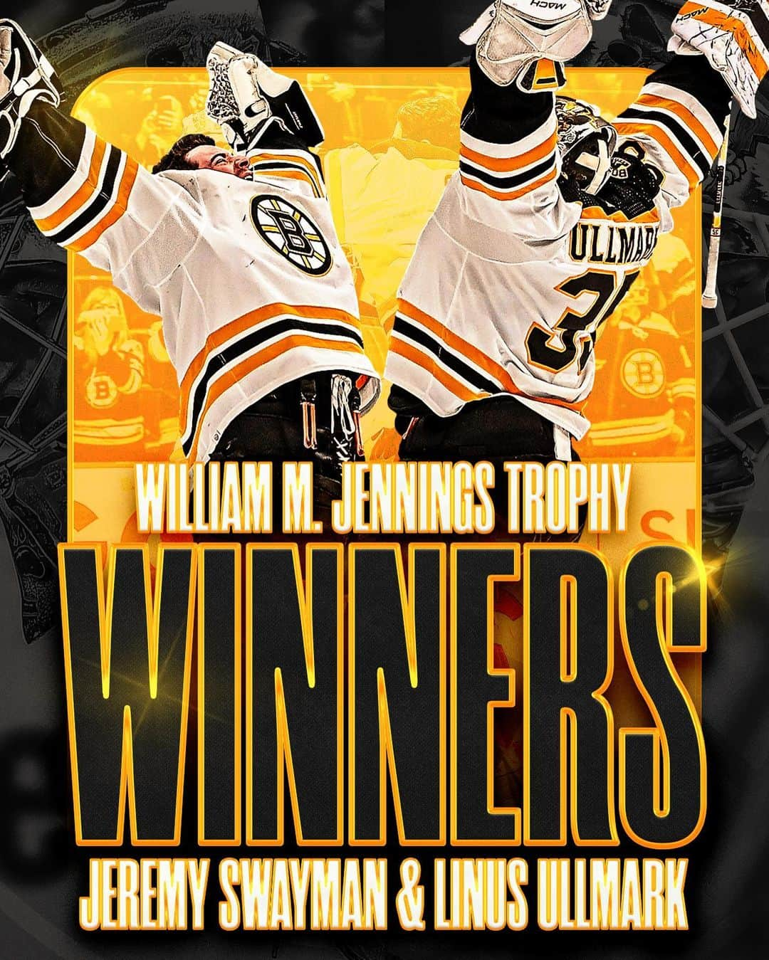 NHLさんのインスタグラム写真 - (NHLInstagram)「A historic season for the @nhlbruins and their dynamic goaltending duo of Linus Ullmark (@lullmark) and Jeremy Swayman (@jswayman1) has earned them the William M. Jennings Trophy! 🏆 #NHLAwards」4月14日 11時24分 - nhl