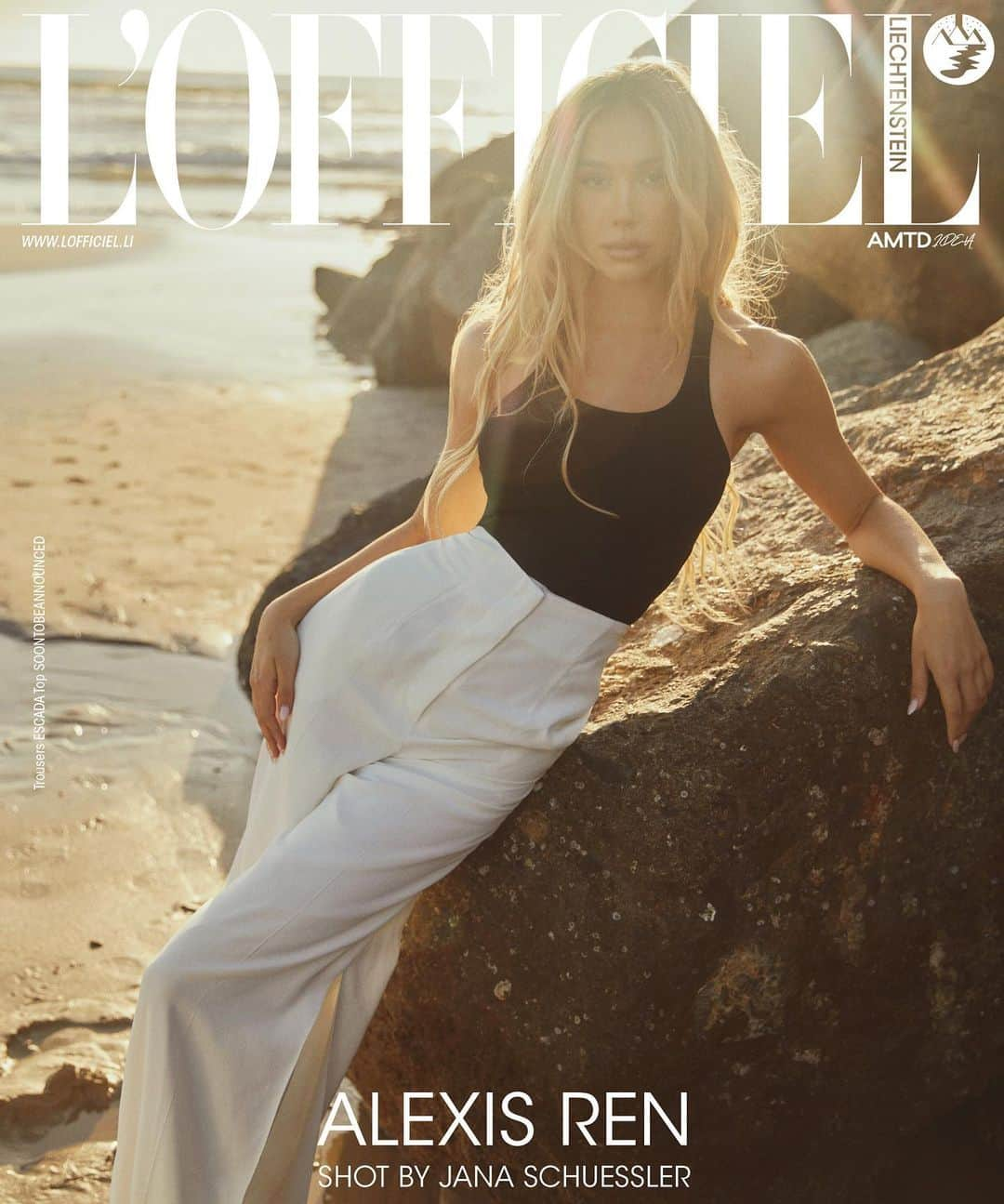 アレクシス・レンのインスタグラム：「@alexisren x @lofficielliechtenstein  Check out our new Digital Coverstory with allround talent Alexis. Shot by @janaschuessler  Top @soontobeannounced__ Trousers @escadaofficial  See the full story online at www.lofficiel.li  #alexisren #lofficiel #lofficielliechtenstein #coverstory #cover #digitalcover #alexisrencover」