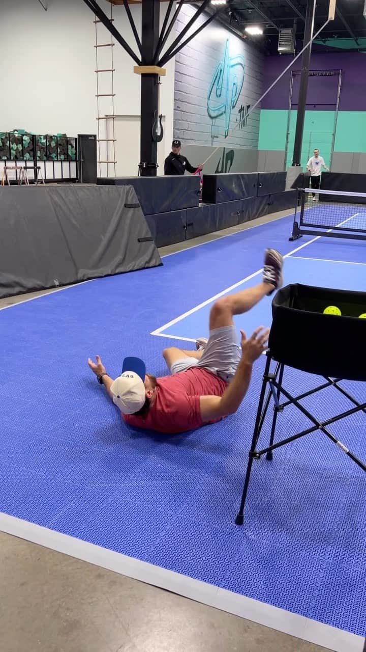 Dude Perfectのインスタグラム：「Trick shots will drive a man crazy 😂 Pickleball Trick Shots LIVE this Saturday! 🔜」
