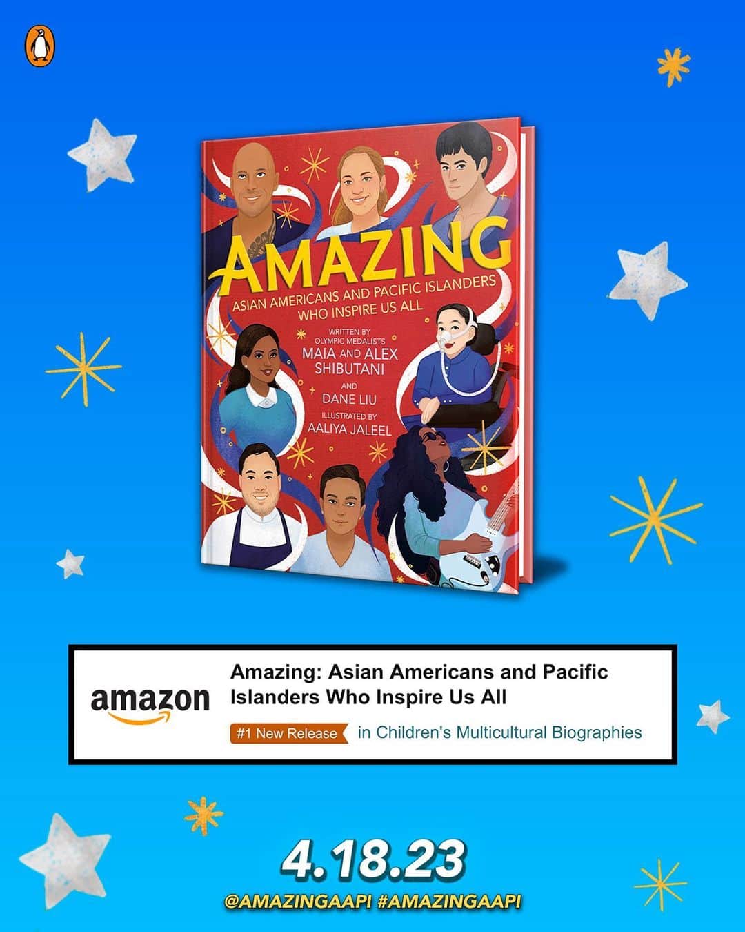 アレックス・シブタニさんのインスタグラム写真 - (アレックス・シブタニInstagram)「Here it is! The complete list of 36 trailblazers featured in Amazing: Asian Americans and Pacific Islanders Who Inspire Us All.  All of these figures are AMAZING. Both historic and contemporary, they have shaped life-altering policy, made indelible marks on pop culture, and achieved their greatest dreams—paving the way for future generations to make lasting change.  This book is being released in 5 days (4/18) and we can’t wait for everyone to read it. We truly believe that this is a book that people of all ages and from all backgrounds can enjoy and learn from.  A quick update on our book tour schedule (swipe for event details): Saturday, April 15th - LOS ANGELES - @bneventsgrove at @thegrovela @ 2pm [sign up via Eventbrite] Tuesday, April 18th - NEW YORK CITY - @yuandmebooks in Chinatown @ 5:30-7pm Wednesday, April 19th - WASHINGTON, D.C. - @busboysandpoets @ 6-8pm  Our mission is to get AMAZING into the hands of as many people as possible. We want to uplift, inspire, empower, and educate so that there can be greater empathy, understanding, and respect! Thank you to everyone who has preordered a copy (or several). Your support is deeply felt and appreciated. Together, we can make positive change for the next generation!  *Some good news to report: #AmazingAAPI is the #1 New Release on Amazon in the Children’s Multicultural Biographies category. We’re in a hotly contested battle for the top spot with a book about Oprah (yes, THE Oprah), so help us out!  @amazingaapi #AmazingAAPI #aapi #aapihistory #aapibooks #authorsofinstagram #newbook #booktour #childrensliterature #kidlit #representationmatters #shibsibs」4月14日 8時26分 - alexshibutani