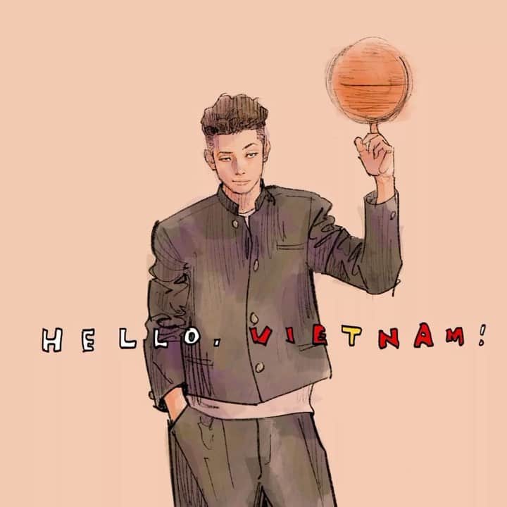 のインスタグラム：「Xin chào các bạn fans Việt Nam🇻🇳, các bạn có khỏe không? Cảm ơn các bạn đã luôn ủng hộ tôi trong suốt thời gian qua. Tôi rất vui vì hôm nay chính là ngày THE FIRST SLAM DUNK được công chiếu tại Việt Nam! Tạo ra thứ gì đó chưa từng được thấy trước đây vừa là thử thách nhưng cũng là niềm vui cho những người sáng tạo. Tôi mong bạn sẽ thích sự xuất hiện lần đầu của một SLAM DUNK mà bạn chưa từng được thấy #thefirstslamdunk」