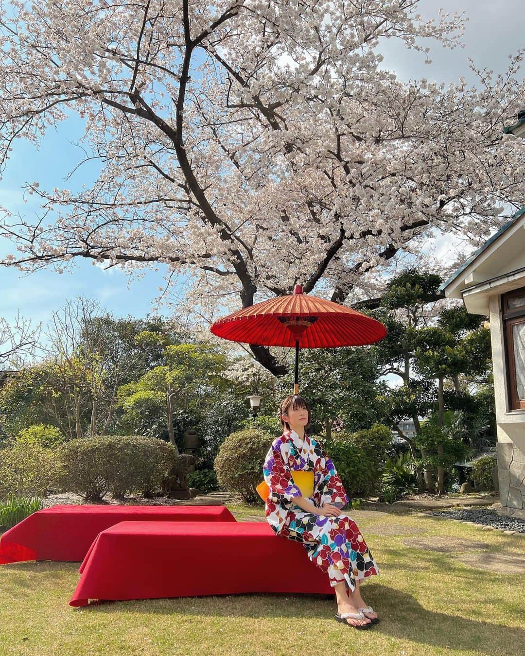 来栖うさこさんのインスタグラム写真 - (来栖うさこInstagram)「. . . 早朝からグラビア撮影👙でした！ 桜が咲いてる素敵な民家での撮影 楽しかったああ🤭✨✨✨✨  #浴衣 #桜 #japanesegirl #sakura」3月31日 1時08分 - kurusu_usako