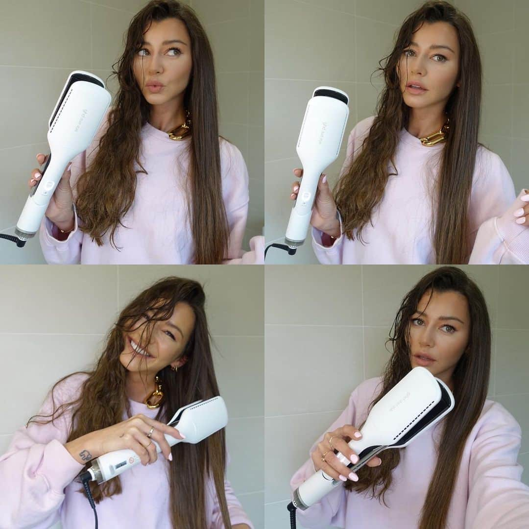 エレノア・カルダーさんのインスタグラム写真 - (エレノア・カルダーInstagram)「AD Still not over @ghdhair ‘s Duet Style! My go-to tool for smooth shiny hair and it styles my hair from wet to styled with no damage! 🤎  #ghdDuetStyle」3月31日 1時12分 - eleanorcalder