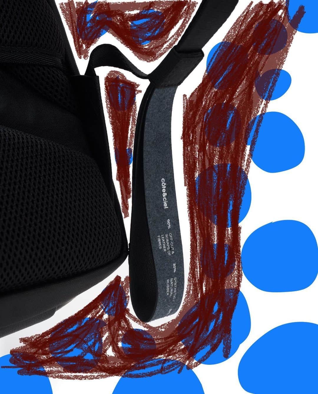 コートエシエルさんのインスタグラム写真 - (コートエシエルInstagram)「côte&ciel SS23 Colour Pop Series  Finishing touches etched into the face of the SORMONNE backpacks shoulder strap.」3月30日 18時31分 - coteetciel