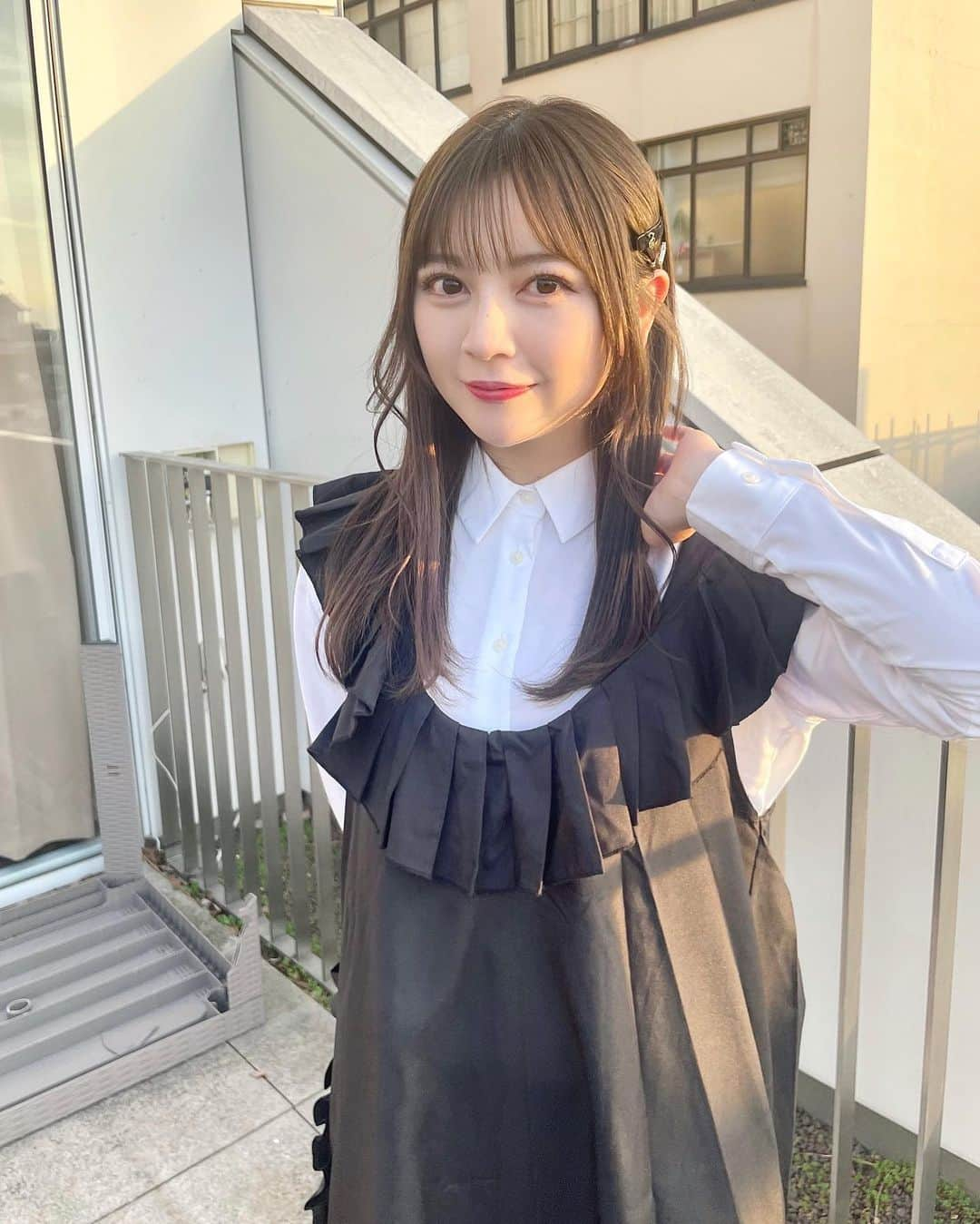 廣川奈々聖さんのインスタグラム写真 - (廣川奈々聖Instagram)「夕日が綺麗だった日 ^.ˬ.^❤︎ 🩰 ⁡ 今月もまつげ整えてもらいました♡ @une_fleur_seira  ⁡ ⁡ お気に入りコーデ 4枚目にタグ付けしてるよ～☁️🪄︎︎ ⁡ ⁡ ⁡ ⁡ #ななせのふく #heenieheenie #モノトーンコーデ  #私服」3月30日 21時00分 - nanaseven7_u_u