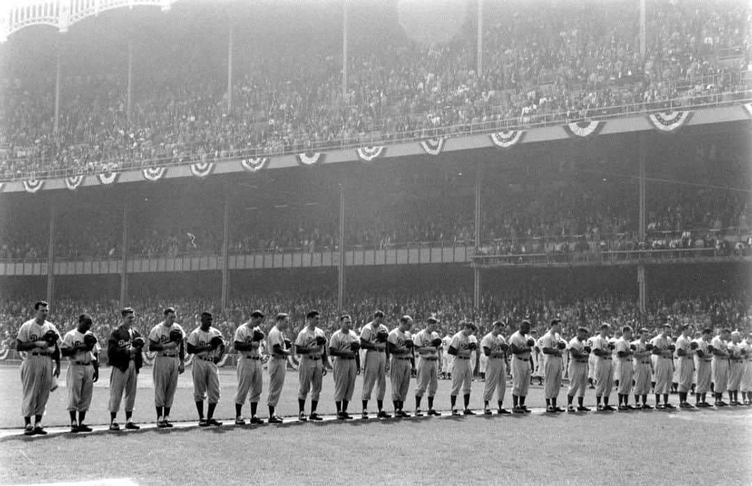 lifeのインスタグラム：「Today is Major League Baseball's opening day, and we are throwing it back to the 50's with a photo of the New York Yankees vs the Brooklyn Dodgers during the 1955 World Series! ⚾  Baseball fans are  in for a real treat this year, with all 30 MLB teams (15 games) on the schedule today - marking the first time since 1968 that every team is playing their first game of the season on the same day.  See more photos from the LIFE Archive of America's beloved past-time by clicking the link in our bio.   (📷 Grey Villet, 1955/LIFE Picture Collection)  #LIFEMagazine #LIFEArchive #Baseball #MLB #OpeningDay #GreyVillet #Historical」