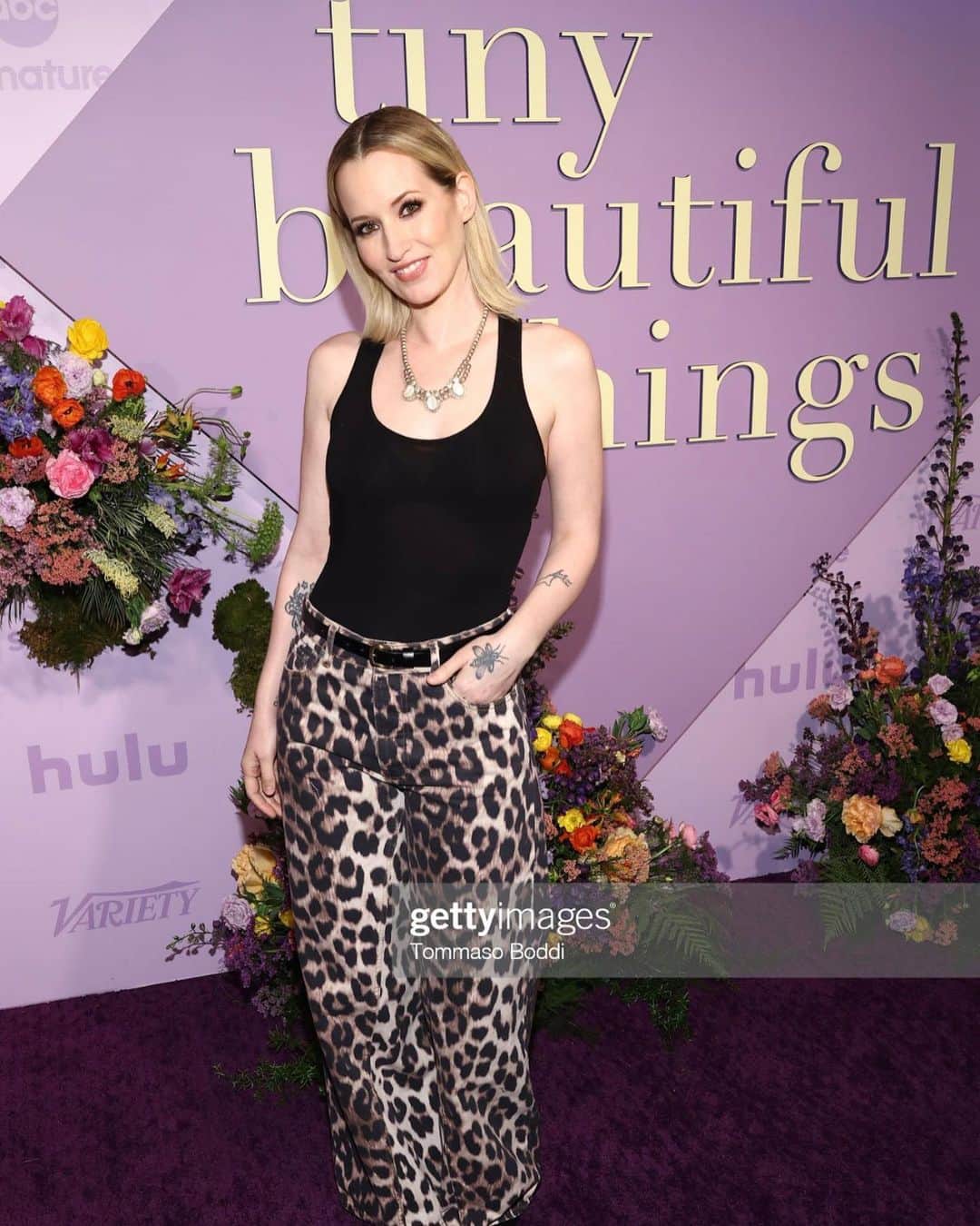 イングリッド・マイケルソンのインスタグラム：「i ate decadent chocolate and wore fancy pants.  Thank you @variety and @tinybeautifulhulu for the party!  all eps of @tinybeautifulhulu (with my score w @musicariza and @gabrielsmann) are out April 7.  it is some of the most beautiful work ive been a part of.  i hope you love the show as much as I do.」