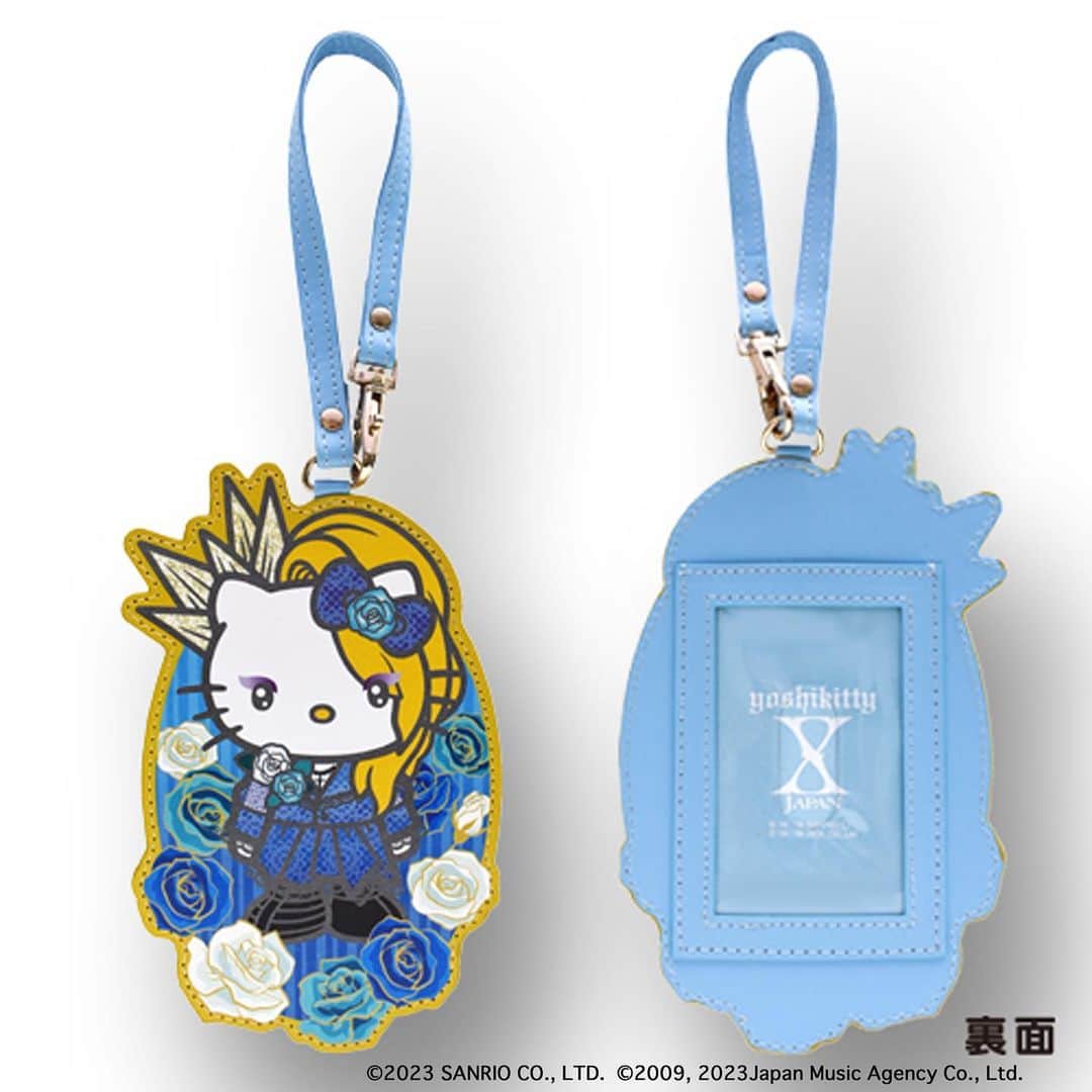 のインスタグラム：「yoshikitty "Cinderella" card case ⭐ICカードケース・シンデレラ ⭐  青バラに包まれた yoshikittyが華やかなIC カードケース!本体長さが約 16.2cm ありインパクト大！  詳しくはコチラ https://asunaro.shop-pro.jp/?pid=149103137  @YoshikiOfficial  #yoshikitty #yoshiki #xjapan #sanrio #hellokitty」
