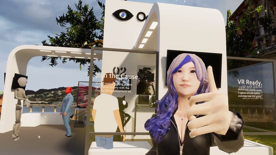 せきぐちあいみのインスタグラム：「OculusRiftDK1 10th AnniversaryParty🎉  Palmer Luckeyが発明した現在のVRの原点になっているデバイスOculus Rift DK1がリリースされて10周年のパーティーでした🎉 道無き道を開拓してくれてる発明家や開発者の皆さんのおかげで私は今VRアーティストが出来ています！ ありがとうございます🙏🏻✨  #oculus #oculsriftdk1 #palmerluckey #10thanniversary #vr #virtualreality #metaverse」
