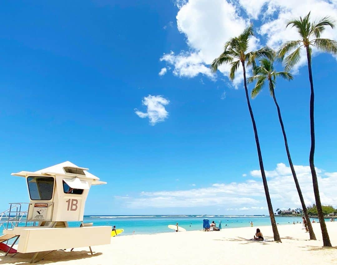 マキ・コニクソンさんのインスタグラム写真 - (マキ・コニクソンInstagram)「Aloha from Paradise!🌺  今日はめちゃくちゃ良いお天気でしたー！ 眩しくて目が開けられないよ。😎 真夏日だった。☀️💦  ハワイを思い出す時は、 椰子の木、青い空、ターコイズブルーの海 このコンビネーションがすぐに頭に浮かぶ。 そして、ハワイの人の優しい笑顔！😄 これだからハワイはやめられない！ ハワイのイメージって良いよね。  広くて大きい海を見ていると 自分の悩みがちっぽけに感じる。 だからモヤモヤがあったらすぐに 果てしなく広い海を見に行くの！ 即悩みが解決するよ！☝🏼  人って考え過ぎて自分を 悲劇のヒロインに仕立てがちだから、 まずはそこから脱出しなきゃね！ 自分でドラマを作ってるんだよねー。 どうせならハッピーなドラマを作ろうよ！  爽やかなハワイのビーチのおすそ分け⛱ 悩みもどこかに吹っ飛んじゃうよ！💨  #エアハワイ🌺  #ハワイのおすそ分け🤙🏼  #ドラマクイーン #悲劇のヒロインから卒業しよう #ハワイ最高 #悩み解消法」3月31日 10時27分 - makikonikson