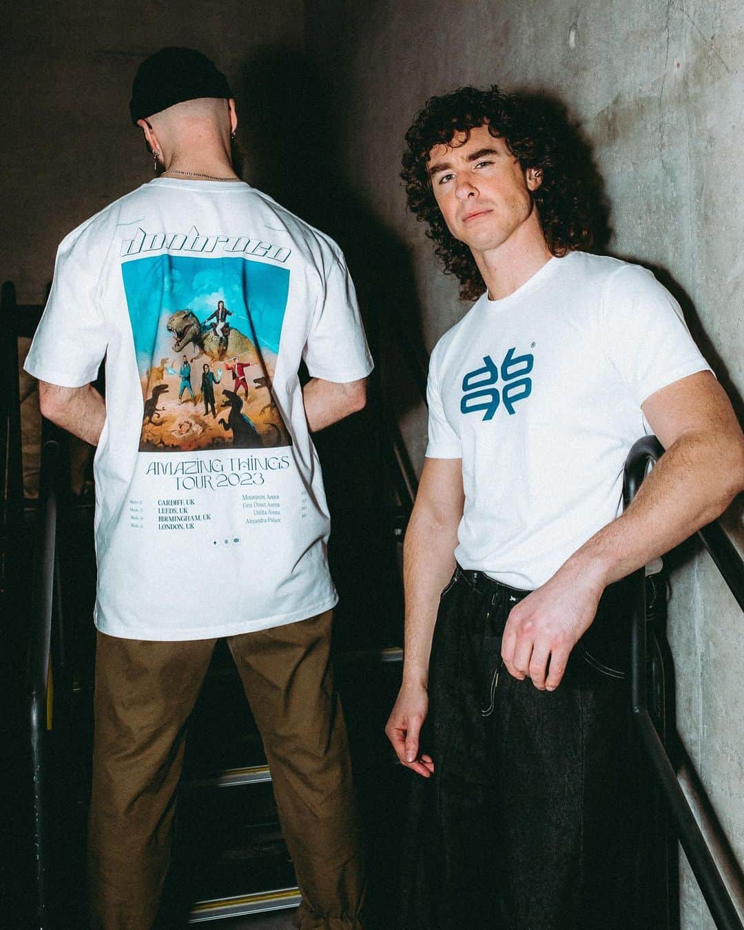 Don Brocoのインスタグラム：「UK & EU tour merch is now live on our store WWW.DONBROCOMERCH.COM 🦖   Limited sizes available + once they’re gone they’re gone so snap em up lickety-split」