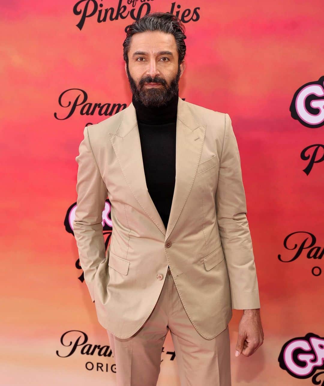 ペジ・ヴァーダトのインスタグラム：「Great night at the premiere of @riseofthepinkladies on @paramountplus and celebrating @cheyenneisabel and the rest of the cast and crews brilliance. Such a great show congratulations!!! #grease #riseofthepinkladies @dolcegabbana thank you for the beautiful suit.」