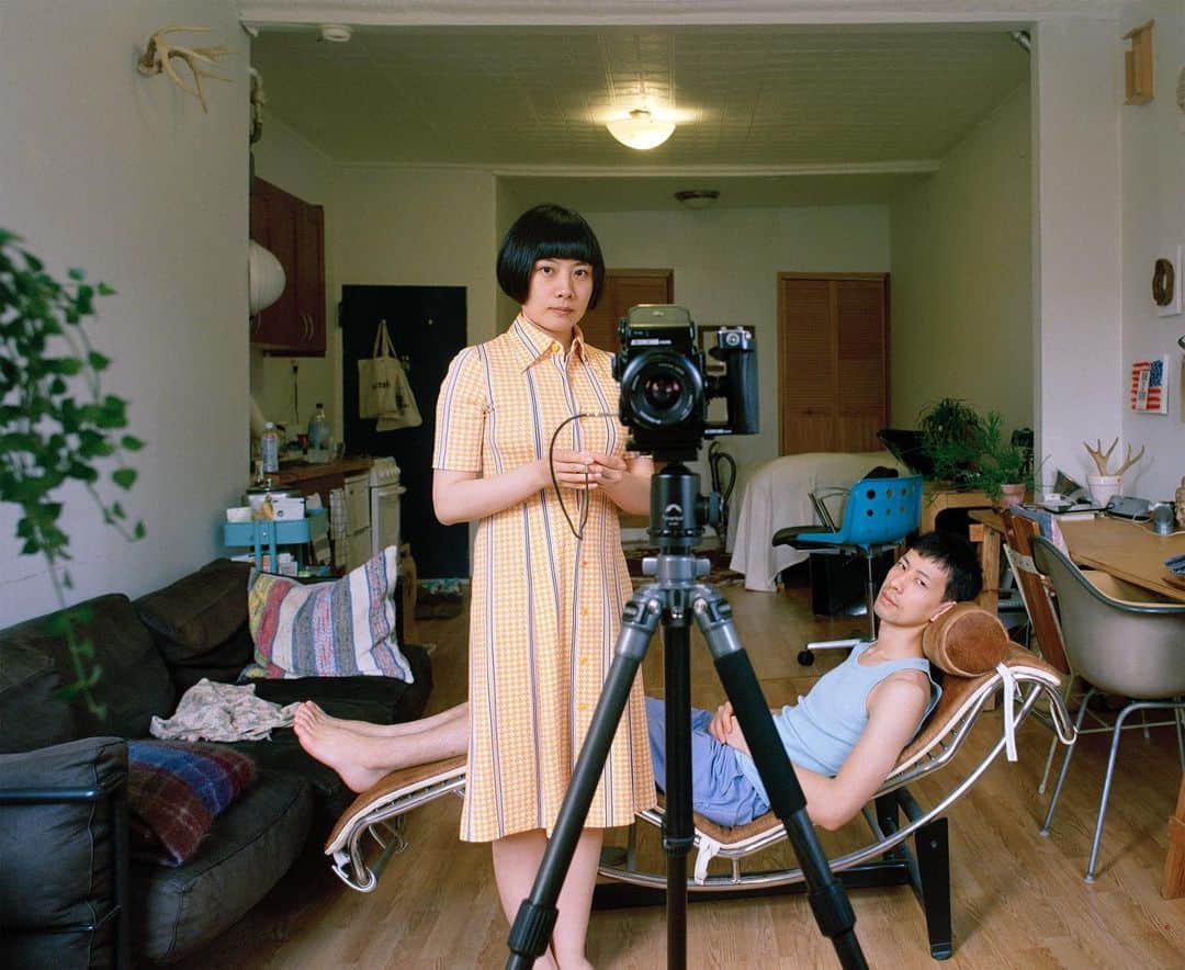 パワーハウスミュージアムのインスタグラム：「Join Pixy Liao for a two-hour workshop and explore how the artist has developed her project, Experimental Relationship. Selected participants will be given a unique insight into Liao’s process and approach, followed by an opportunity to have their photography portfolio reviewed by the artist.   Open to tertiary students studying photography, visual communication, fine arts or equivalent and recent graduates who have completed their studies in the last three years.    EOI applications have been extended to Monday 3, April.  Link in bio.    'Photographer and Her Muse (2014)’ by Pixy Liao @bloodypixy」