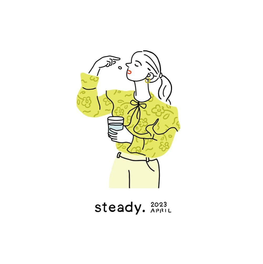 moekoさんのインスタグラム写真 - (moekoInstagram)「steady.4月号🌸 「花粉撃退メゾット」「気になる腸活の最新情報」 「キャッシュレス決済の攻略法」 3企画でイラスト担当しています☺︎  1枚目は花粉症の薬を飲んでいる女の子🤧 2枚目は腸活に関わる食材たち🥣🧀🥔 他にもたくさん描かせていただきました〜！  花粉症もひどくて腸活もキャッシュレス決済も 日常で本当に役立つ情報ばかり、、🙏🏻 ぜひぜひチェックしてみてください！ 今回もありがとうございました❣️  @steady_tkj  #steady」3月31日 12時43分 - moeko_dr