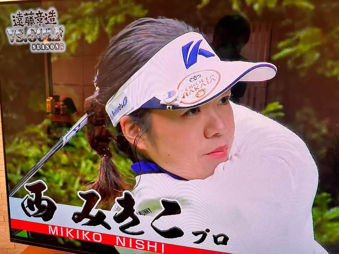 西美貴子のインスタグラム：「番宣です❗ スカイAで本日の16時から 遠藤章造VS.GOLF グランドチャンピオン大会が放送されます😊⛳ 映るかも⁉️です！ よかったらご覧ください📺 #遠藤章造VSGOLF  #遠藤章造VSGOLFグランドチャンピオン大会 #兵庫県 #ゴルフ #golf #TV @evsgolf」