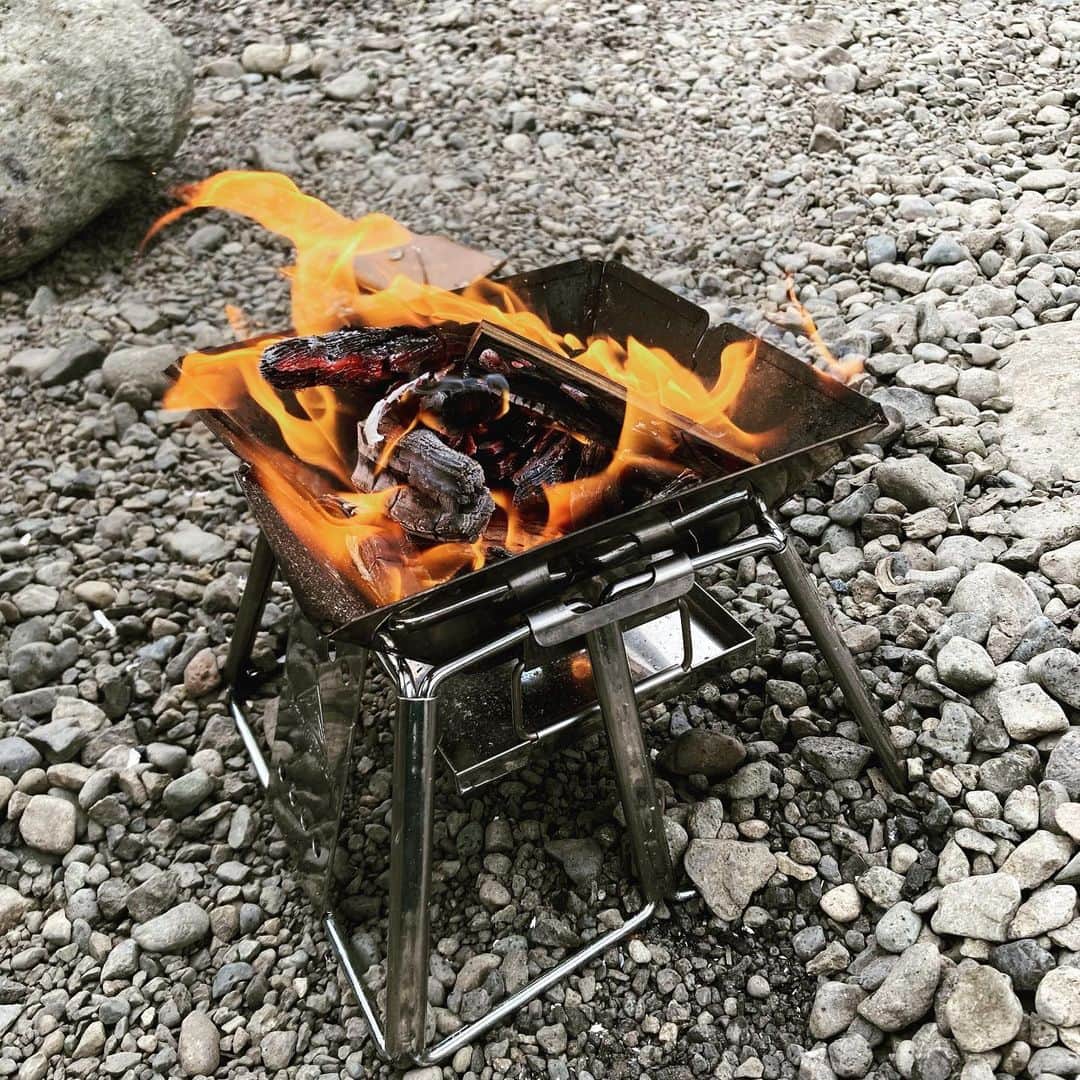 松田洋治のインスタグラム：「キャンプギアの使い方練習会」
