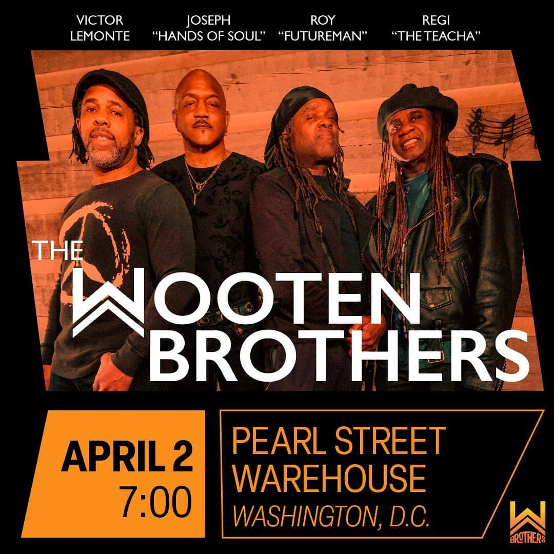 ヴィクター・ウッテンのインスタグラム：「Hey DC! The Wooten Brothers will see you Sunday at Pearl Street Warehouse 7PM」