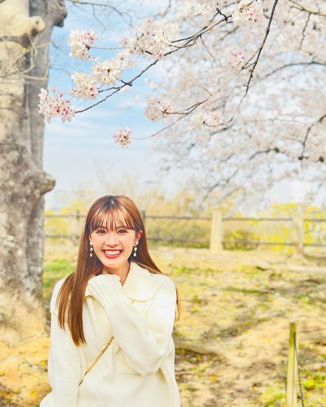 外薗葉月のインスタグラム：「昼桜🌸  #桜　#春　#🌸 #福岡城　#舞鶴公園」